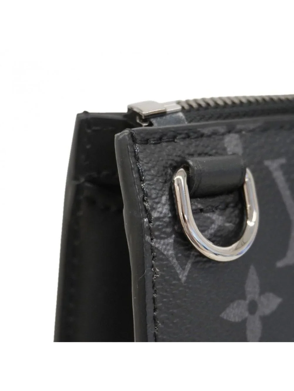 Louis Vuitton Tote Monogram Eclipse Sac Plat Cross Black 2-Way